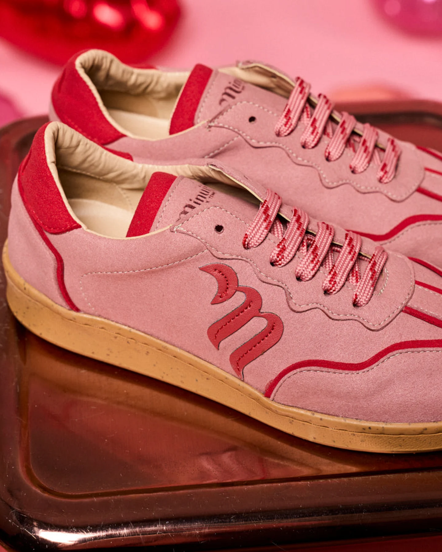 Minuit Sur Terre Damen vegan Sneaker Ubac Bonbonrosa – Ansicht 2