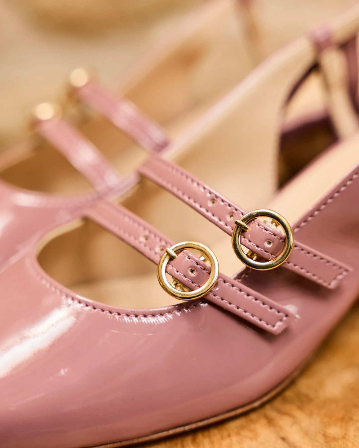 Minuit Sur Terre Damen vegan Sandalen Harmonie Ballet Pink – Ansicht 2
