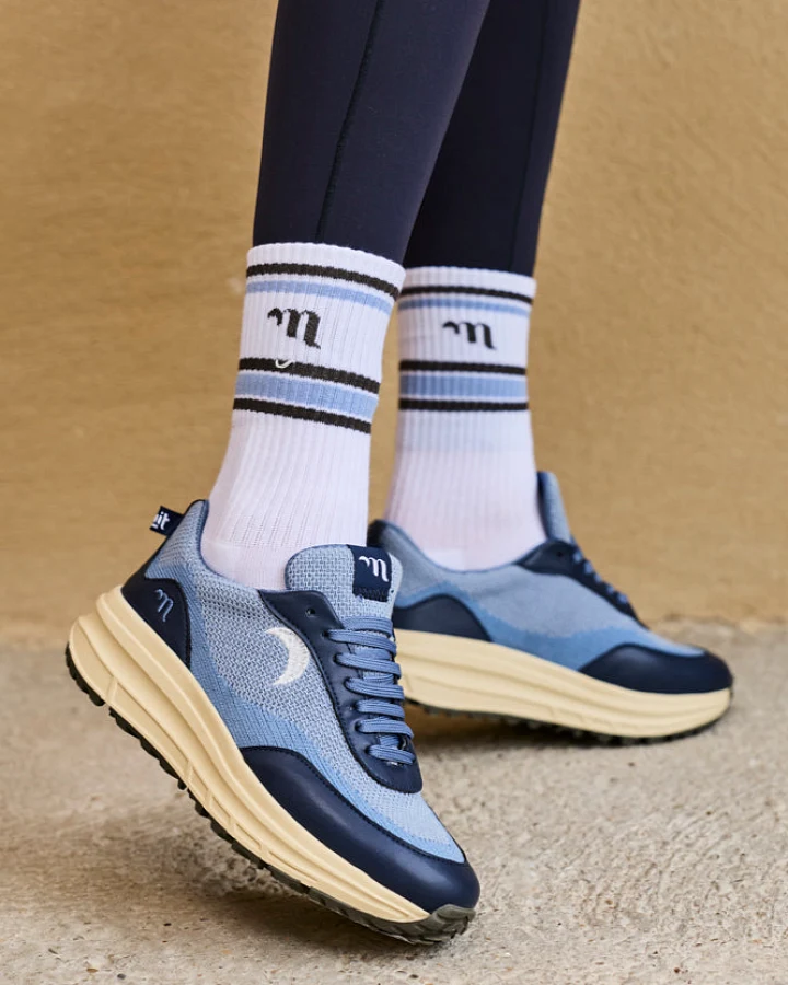 Minuit Sur Terre Herren vegan Sneaker Tempo Blau