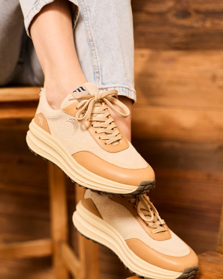 Minuit Sur Terre Herren vegan Sneaker Tempo Beige