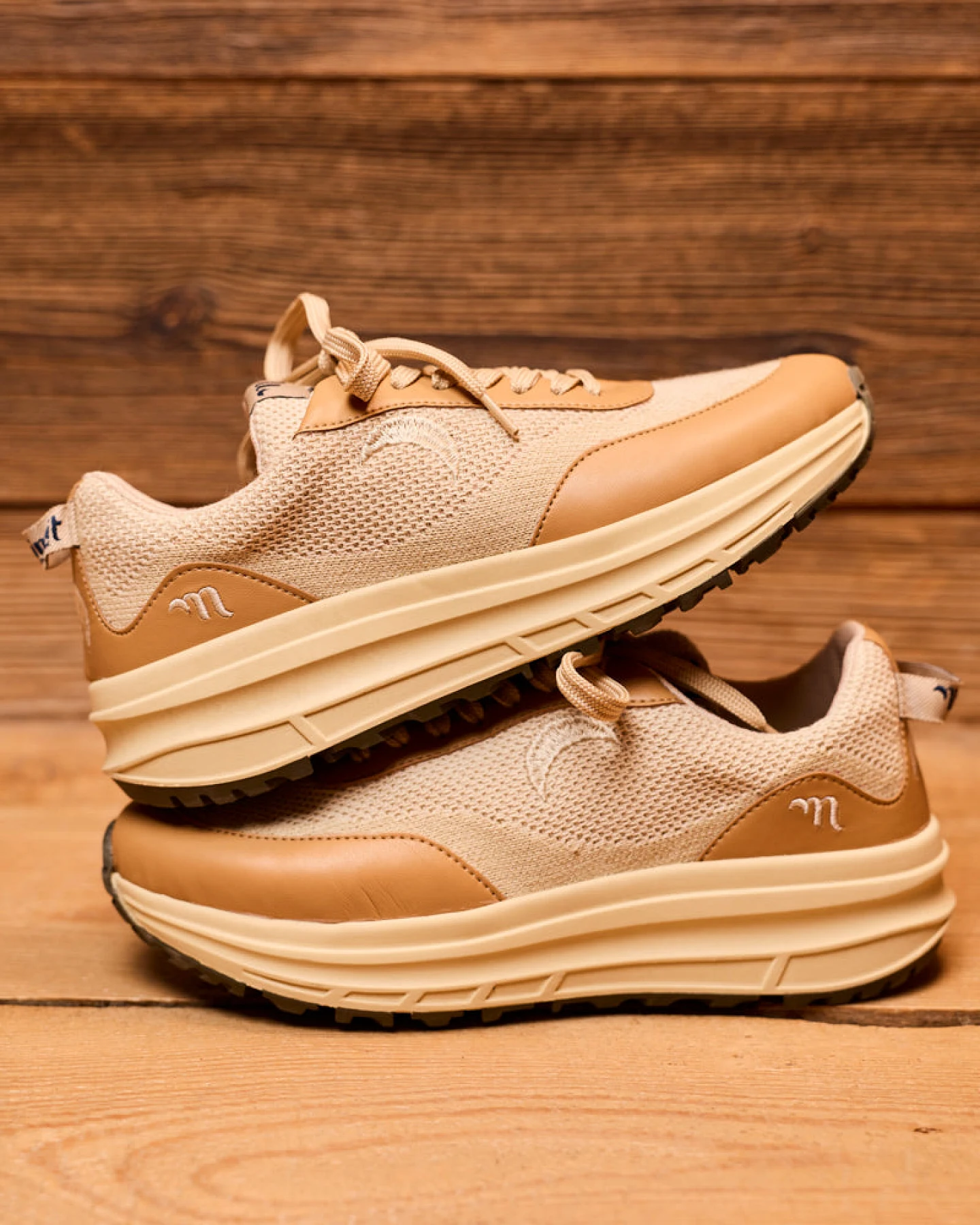Minuit Sur Terre Herren vegan Sneaker Tempo Beige – Ansicht 2