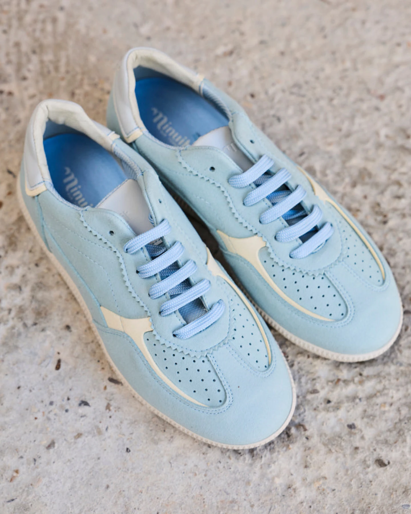 Minuit Sur Terre Damen vegan Sneaker Rive Ciel Hellblau – Ansicht 2