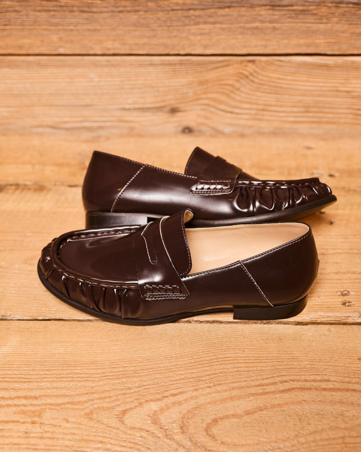 Minuit Sur Terre Damen vegan Loafer Erable Schokoladenbraun – Ansicht 2