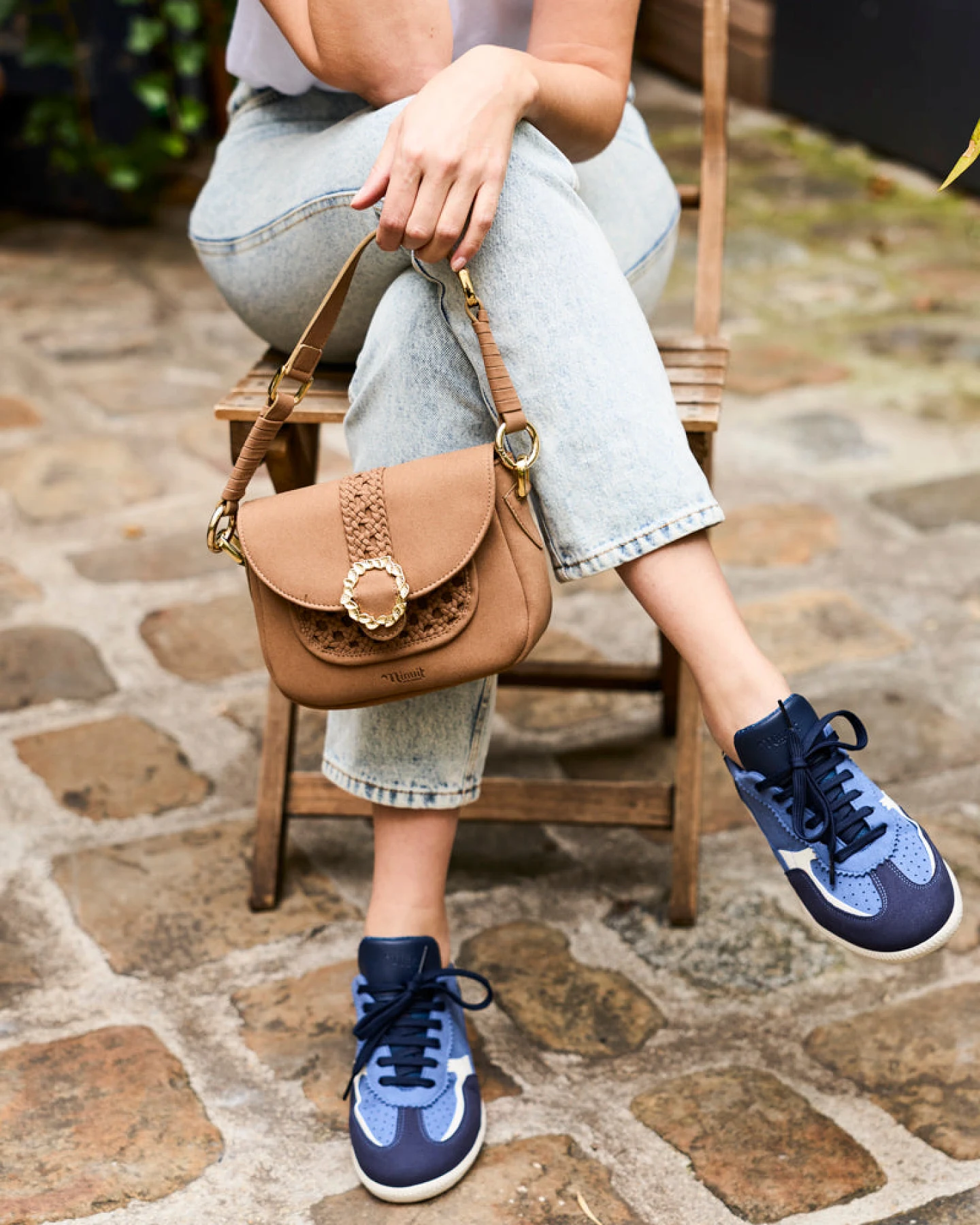 Minuit Sur Terre Herren vegan Sneaker Rive Kobaltblau – Ansicht 2