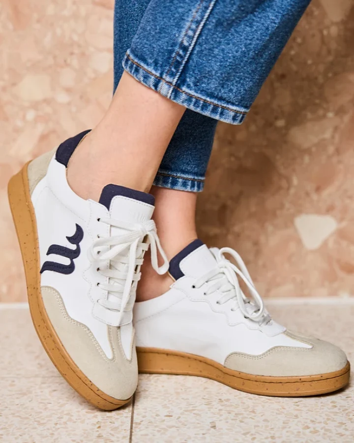 Minuit Sur Terre Herren vegan Sneaker Ubac Weiß Blau