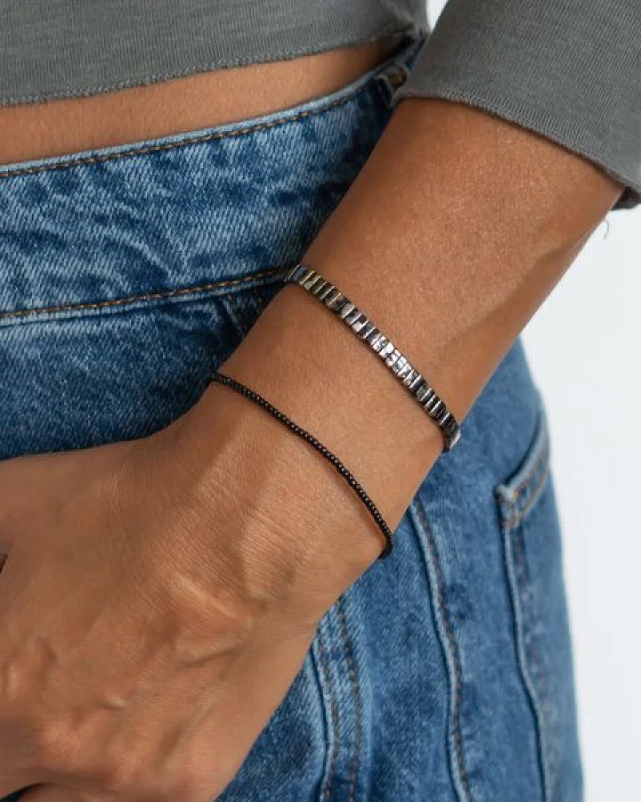 juni Schwarzes Armband-Set "Rogue"