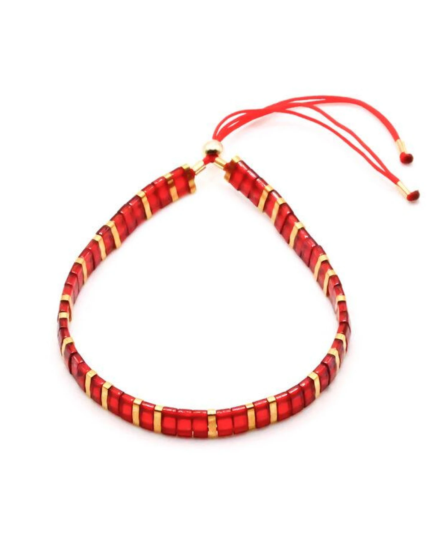 juni Rotes Armband Golden Garnet - handgemacht in Deutschland – Ansicht 4