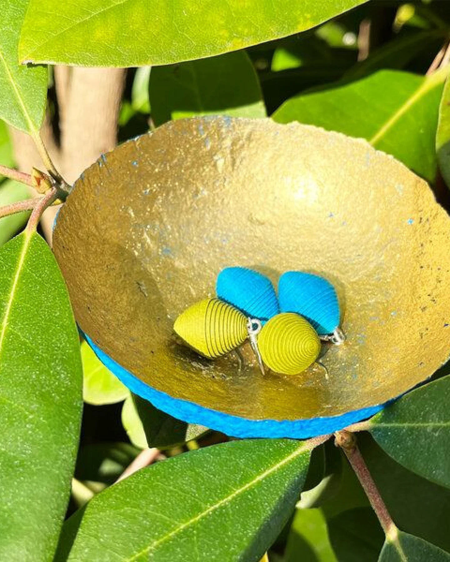 Sundara Deko-/Schmuckschälchen in Metalloptik – Türkis/Gold – Ansicht 2