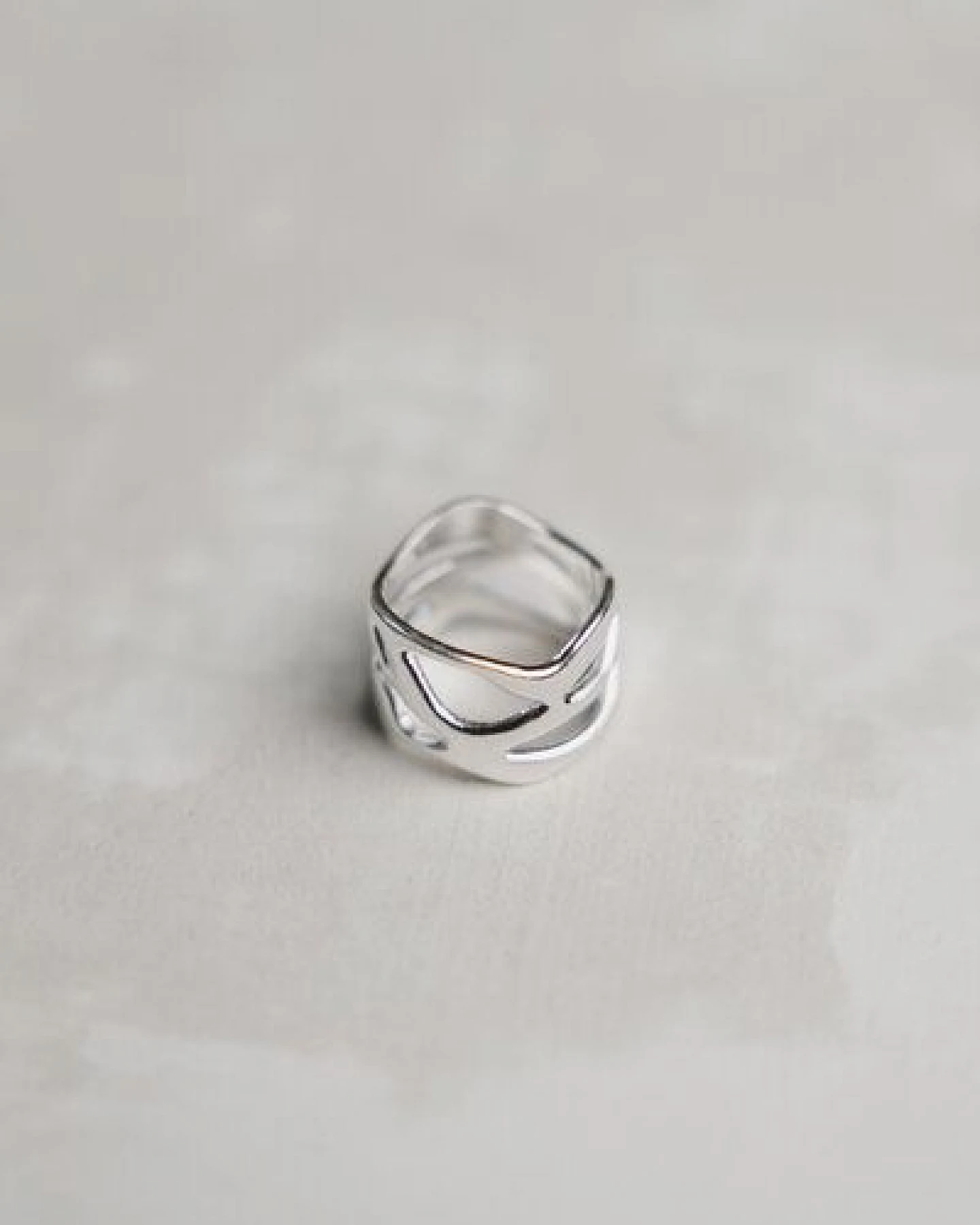 Jyoti - Fair Works Ring Koppal Messing/ Silber – Ansicht 3