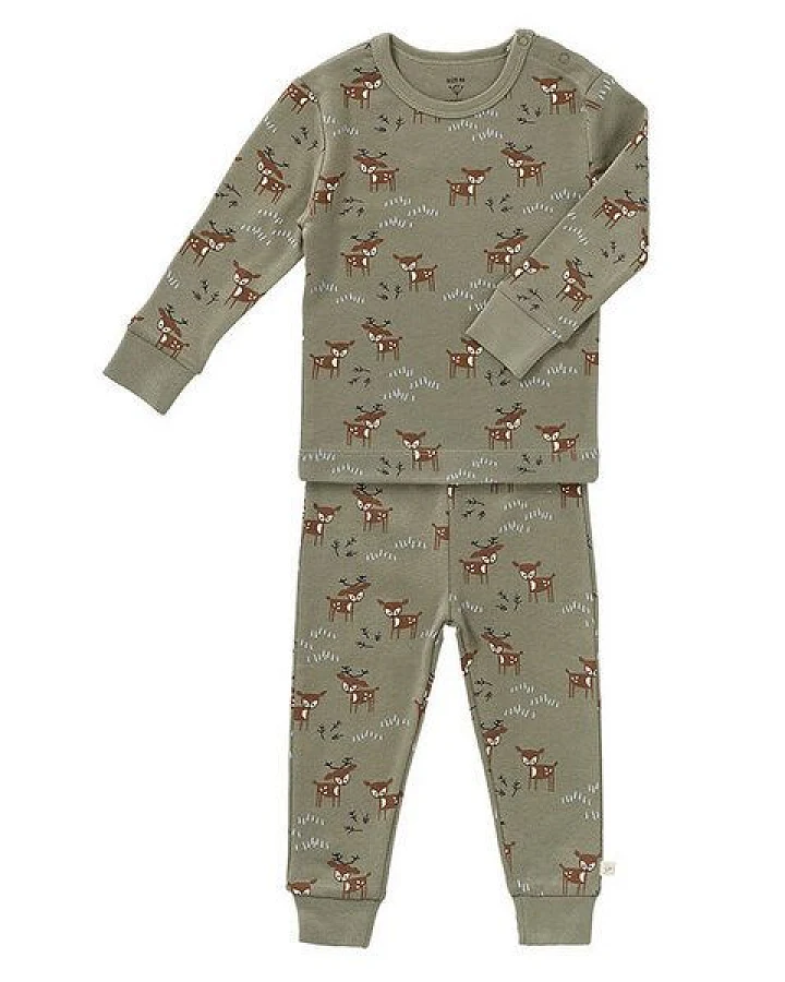 Fresk Kinder-Schlafanzug zweiteilig – 100 % Bio-Baumwolle, Gr. 86–116