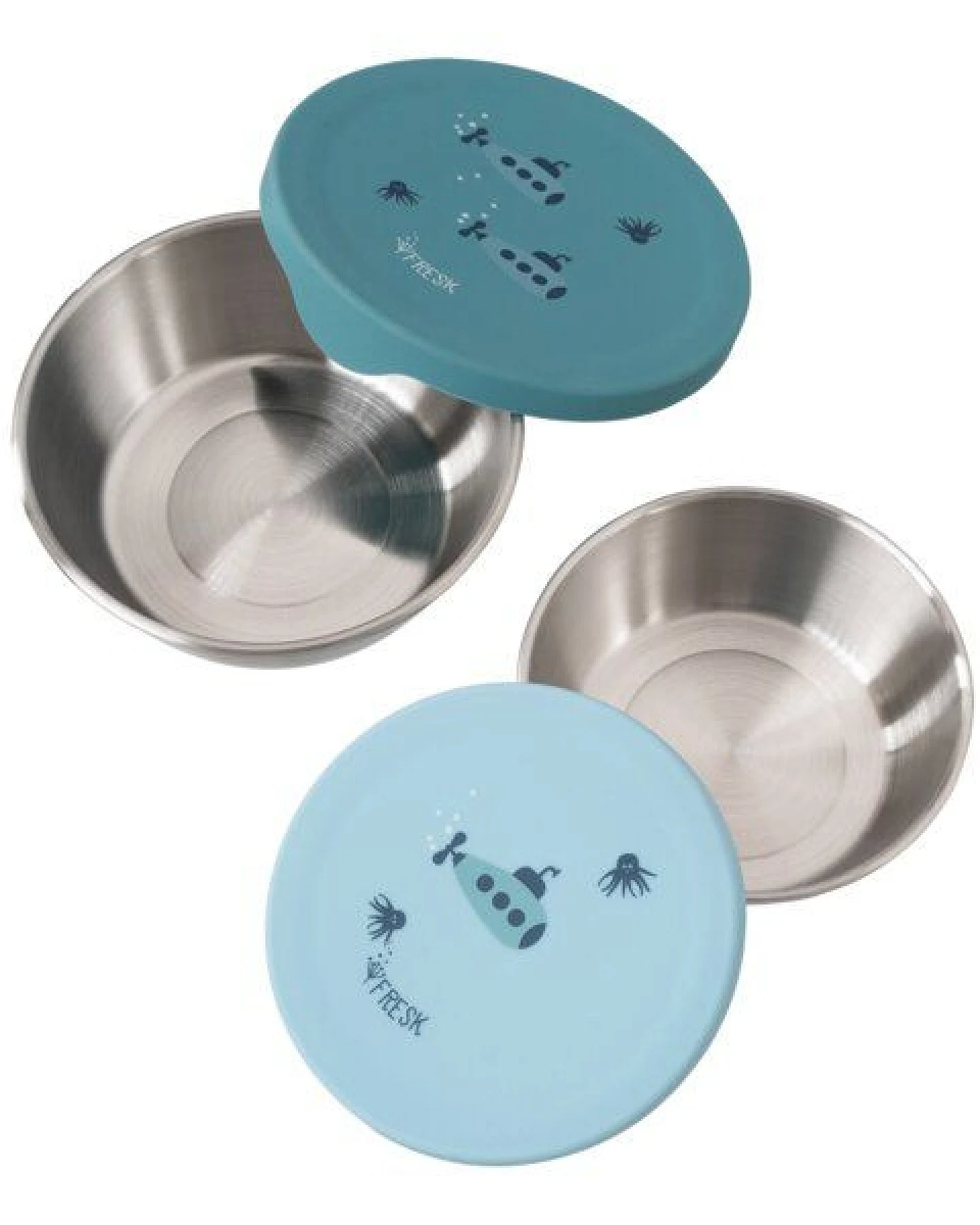 Fresk Snackbox-Set für Kinder – 2 Edelstahldosen mit Silikondeckel – Ansicht 2