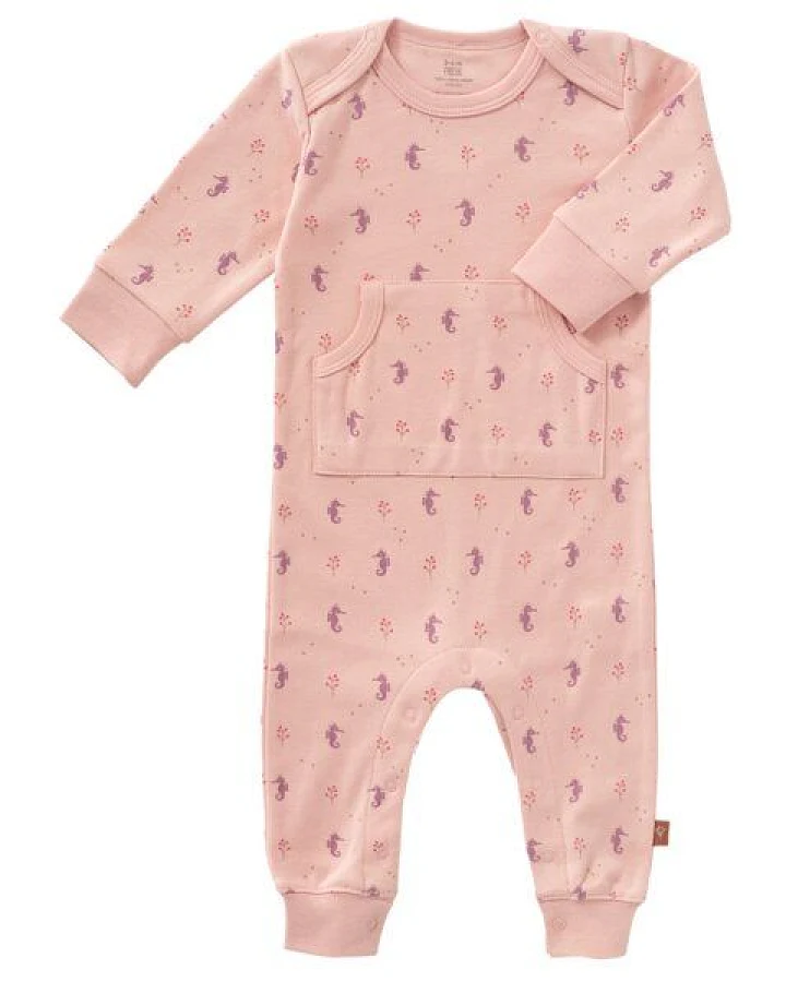 Fresk Baby-Schlafanzug einteilig – 100 % Bio-Baumwolle, mit Druckknöpfen