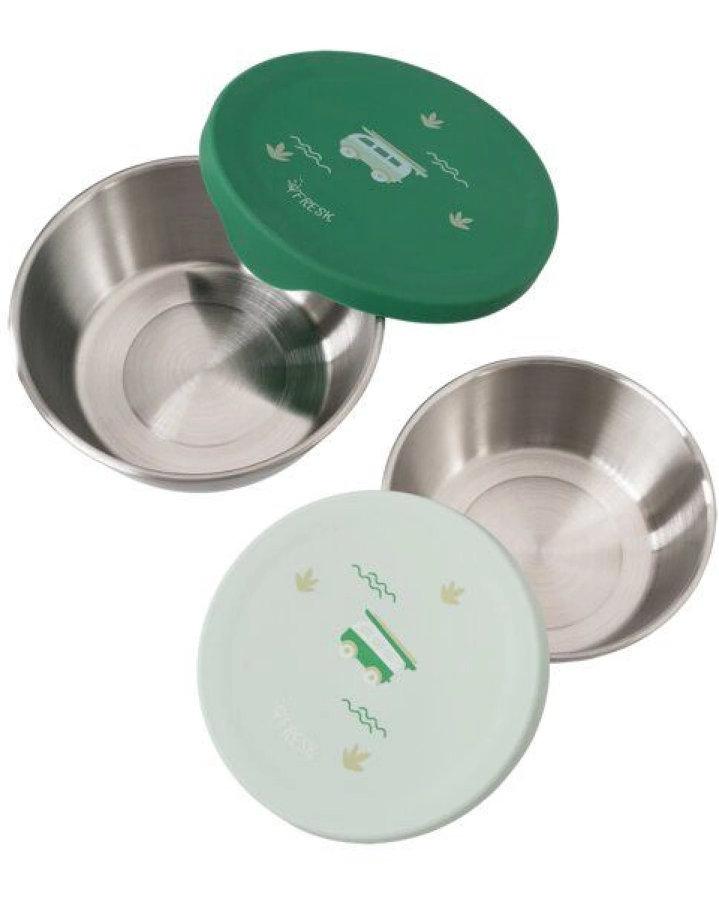 Fresk Snackbox-Set für Kinder – 2 Edelstahldosen mit Silikondeckel – Ansicht 2