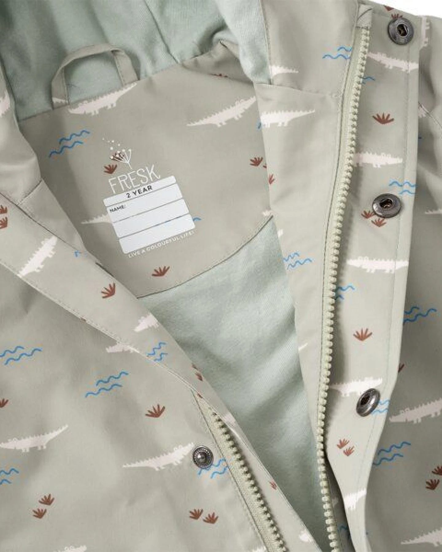 Fresk Regenjacke für Kinder – recyceltes Polyester, mit Kapuze, Gr. 1–6 Jahre – Ansicht 4