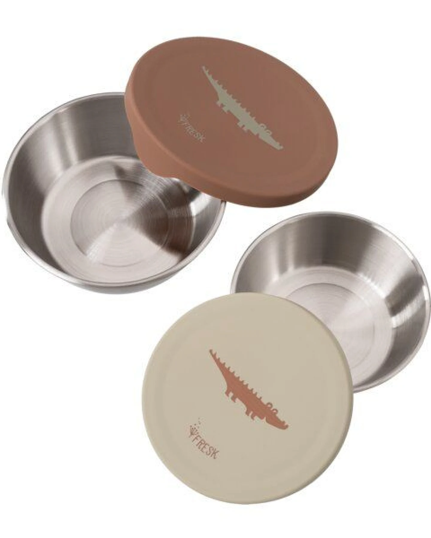 Fresk Snackbox-Set für Kinder – 2 Edelstahldosen mit Silikondeckel – Ansicht 2