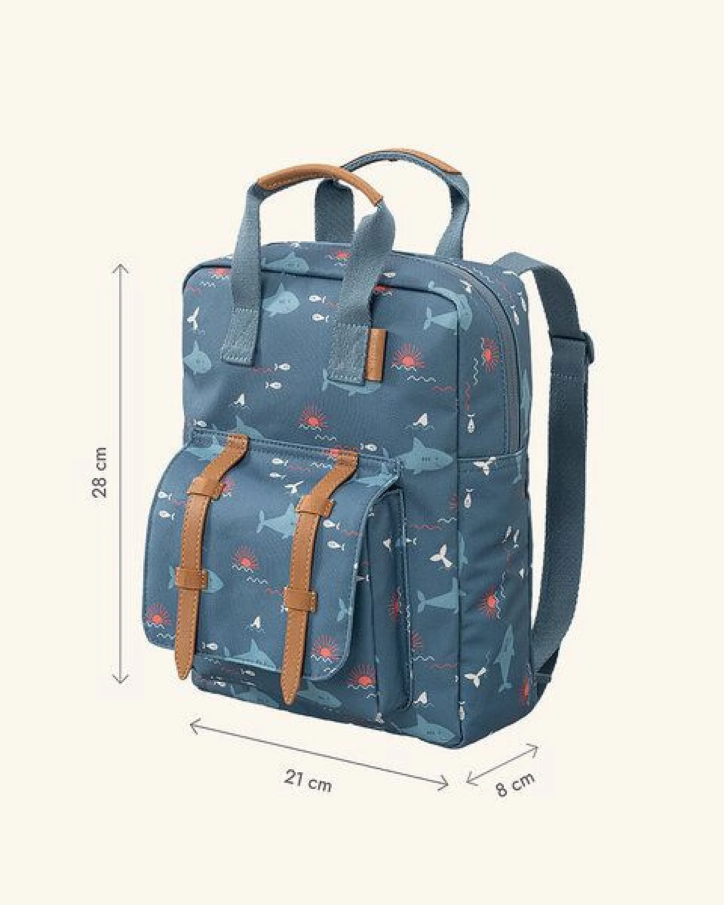 Fresk Kinderrucksack 28 × 21 × 8 cm – wasserabweisend, mit Namensschild – Ansicht 4