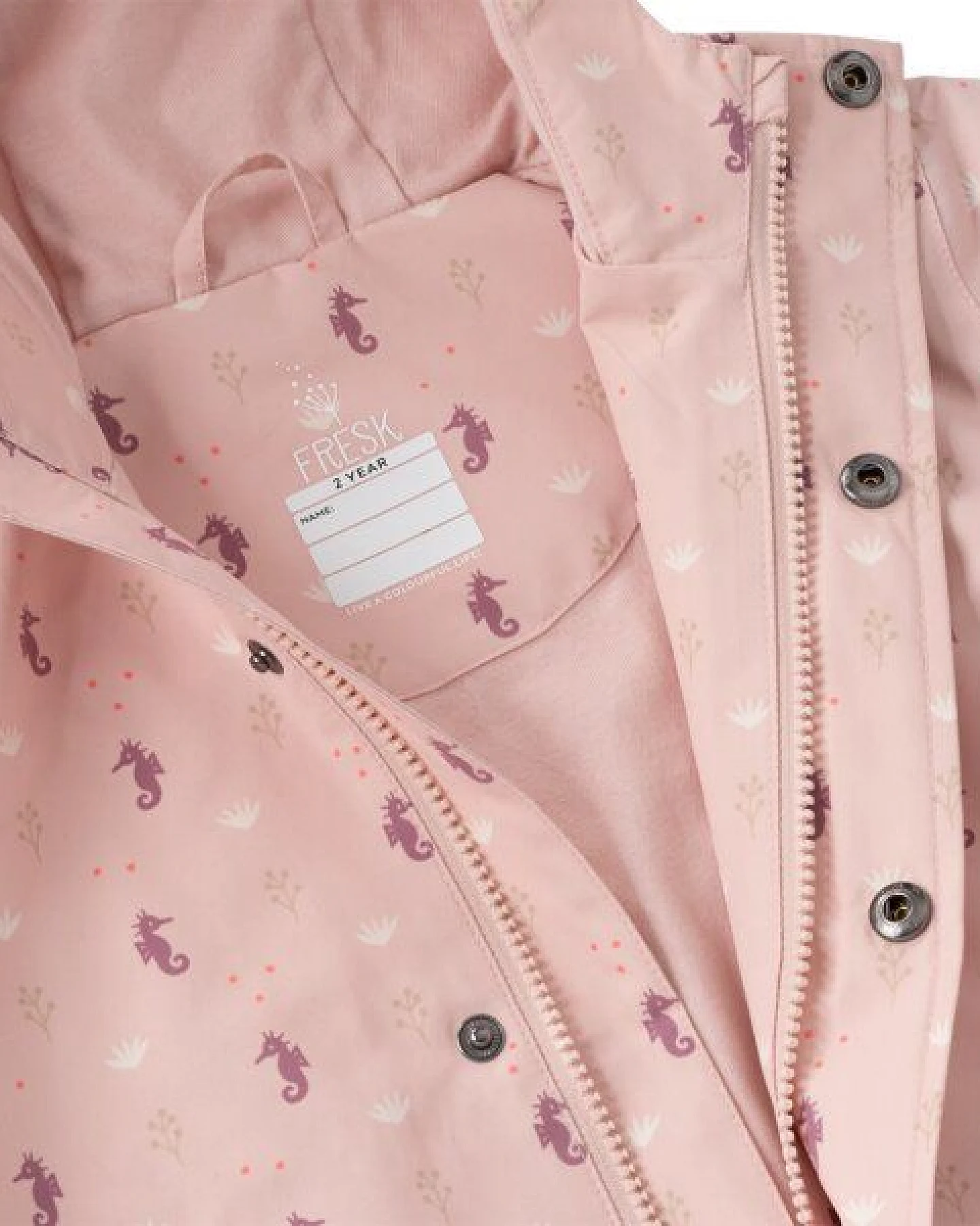 Fresk Regenjacke für Kinder – recyceltes Polyester, mit Kapuze, Gr. 1–6 Jahre – Ansicht 4