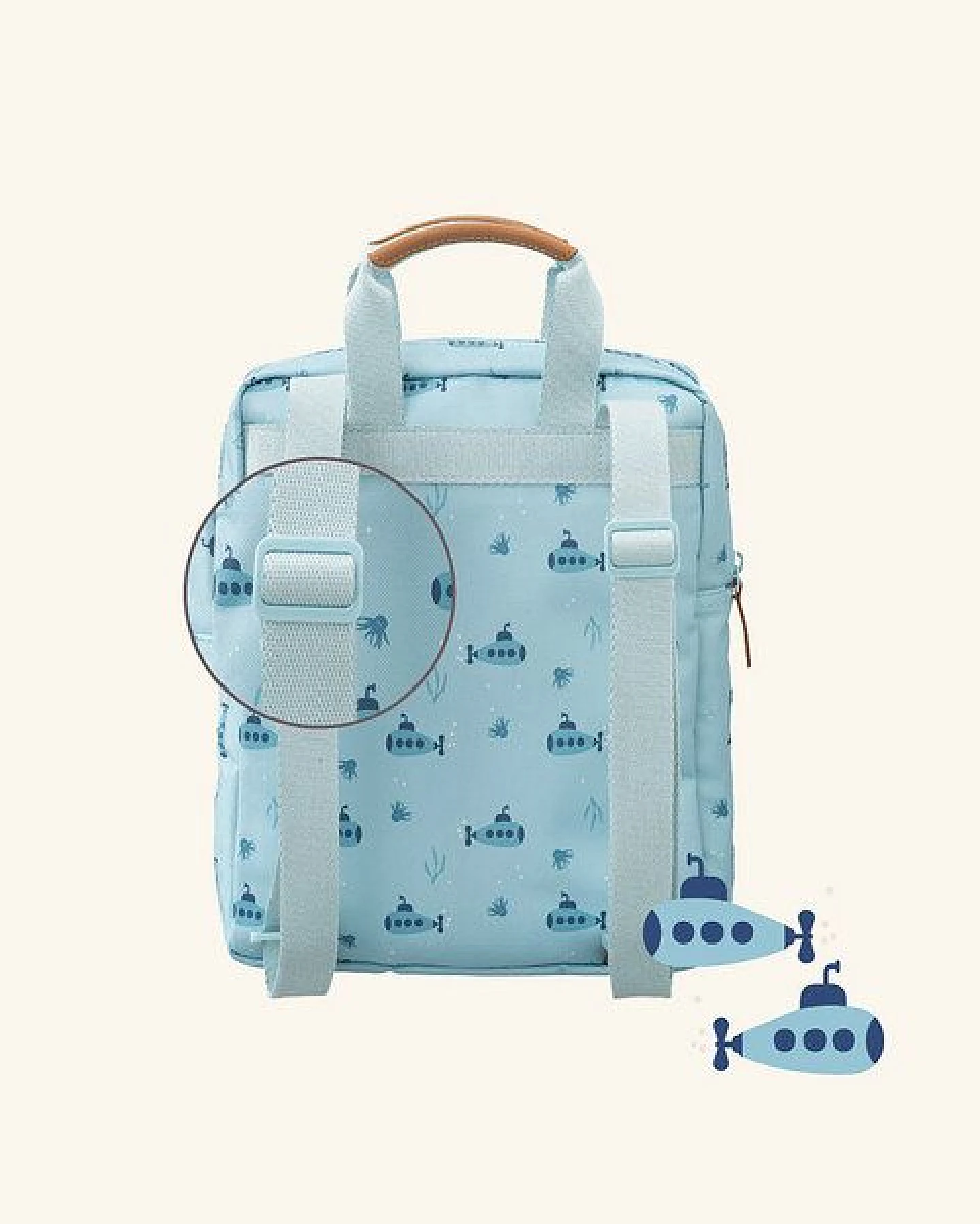 Fresk Kinderrucksack 28 × 21 × 8 cm – wasserabweisend, mit Namensschild – Ansicht 2