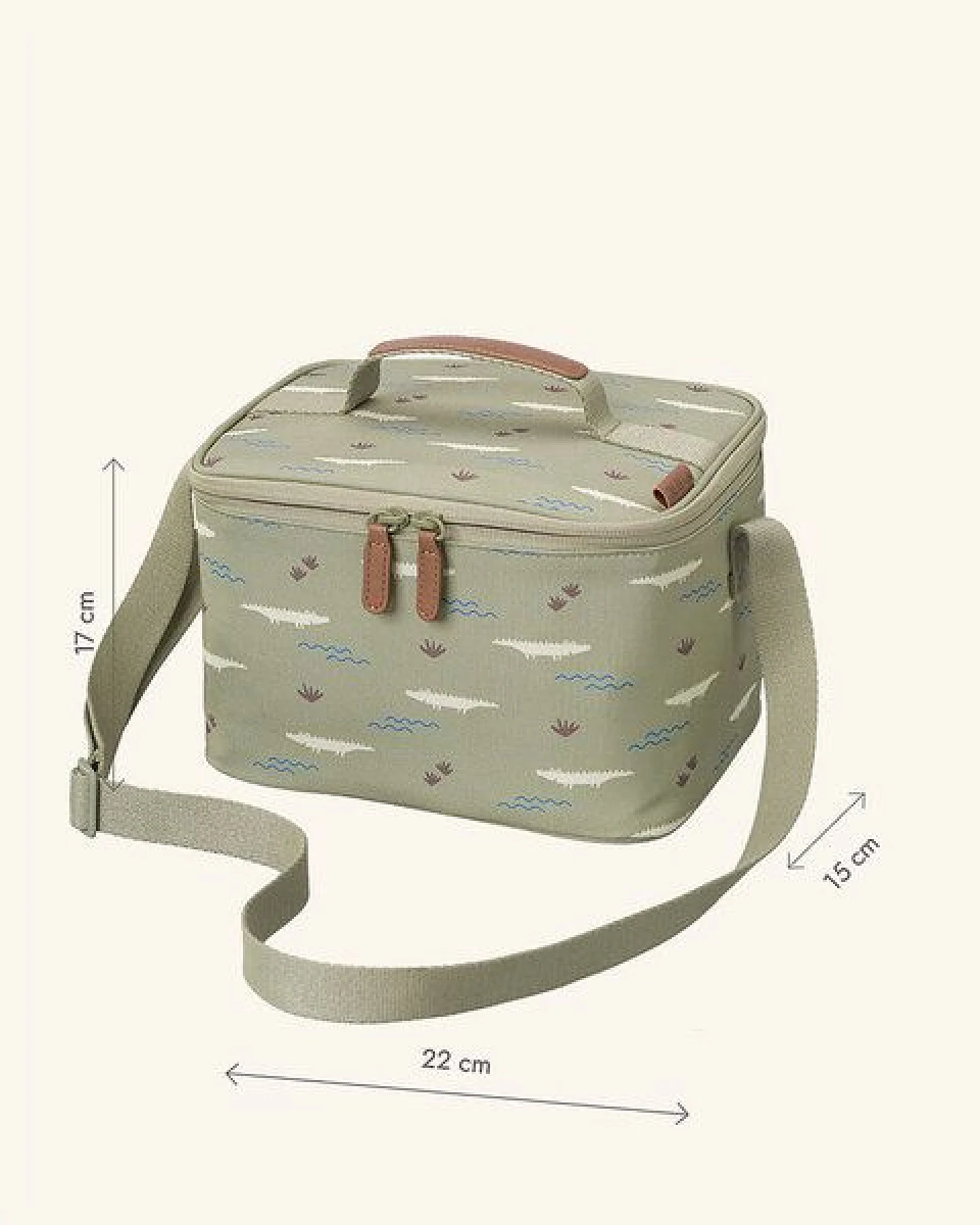 Fresk Kühltasche groß – 22 × 17 × 15 cm, mit Schultergurt und Namensschild – Ansicht 4