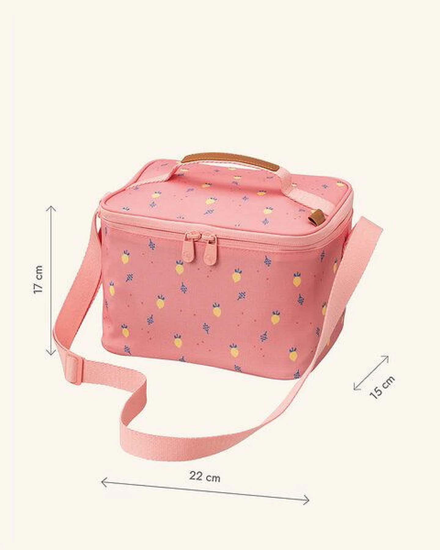 Fresk Kühltasche groß – 22 × 17 × 15 cm, mit Schultergurt und Namensschild – Ansicht 3