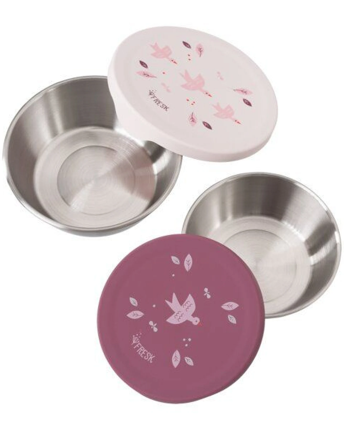 Fresk Snackbox-Set für Kinder – 2 Edelstahldosen mit Silikondeckel – Ansicht 2