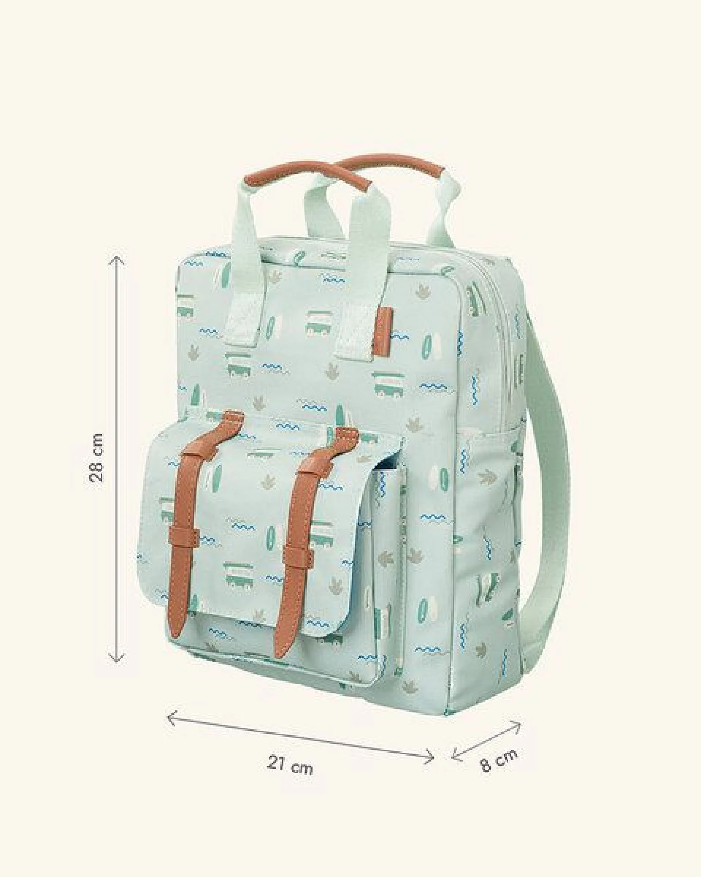 Fresk Kinderrucksack 28 × 21 × 8 cm – wasserabweisend, mit Namensschild – Ansicht 3