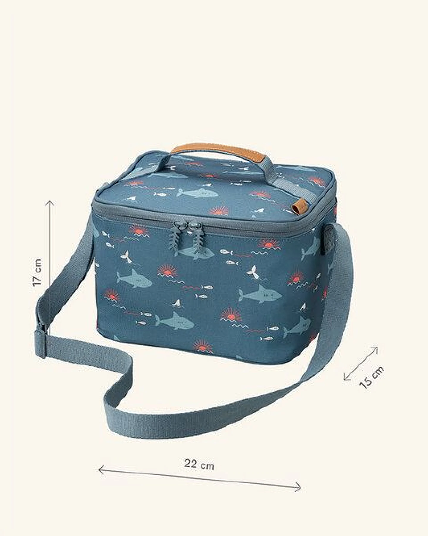 Fresk Kühltasche groß – 22 × 17 × 15 cm, mit Schultergurt und Namensschild – Ansicht 3