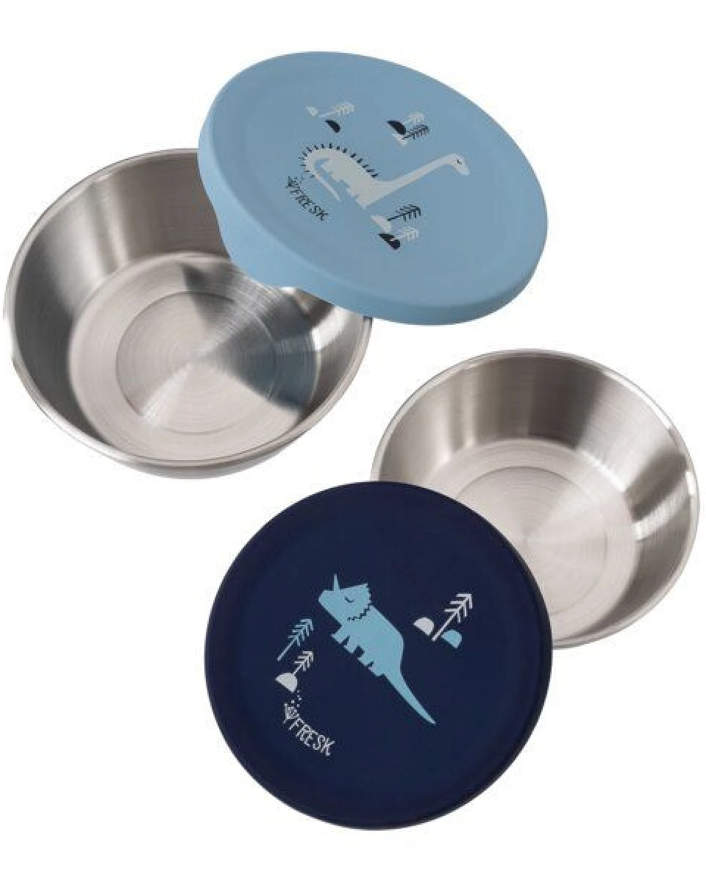Fresk Snackbox-Set für Kinder – 2 Edelstahldosen mit Silikondeckel – Ansicht 2