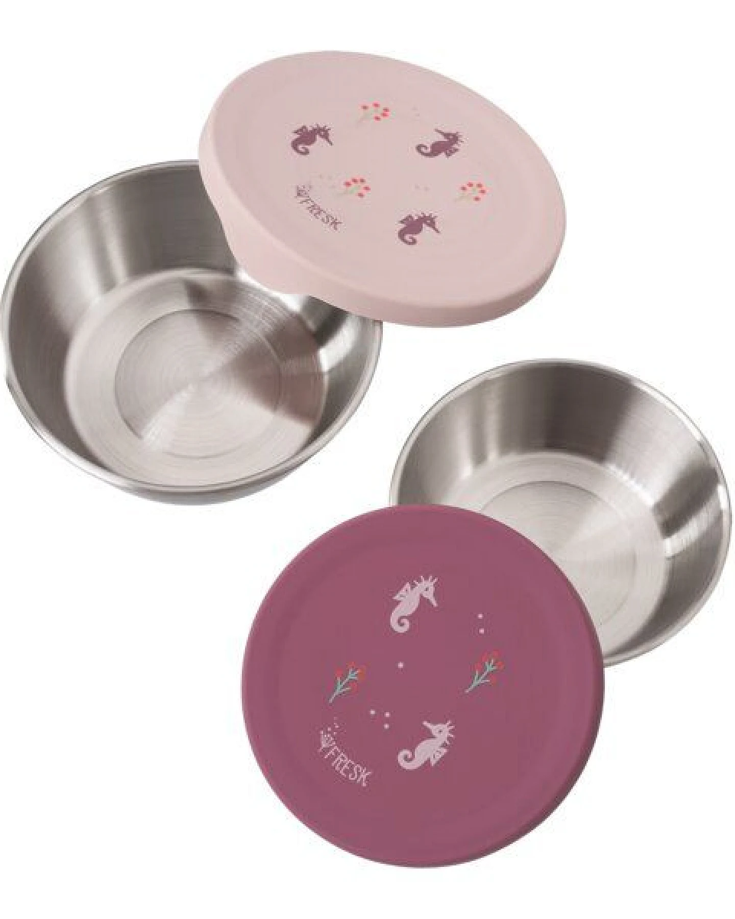Fresk Snackbox-Set für Kinder – 2 Edelstahldosen mit Silikondeckel – Ansicht 2