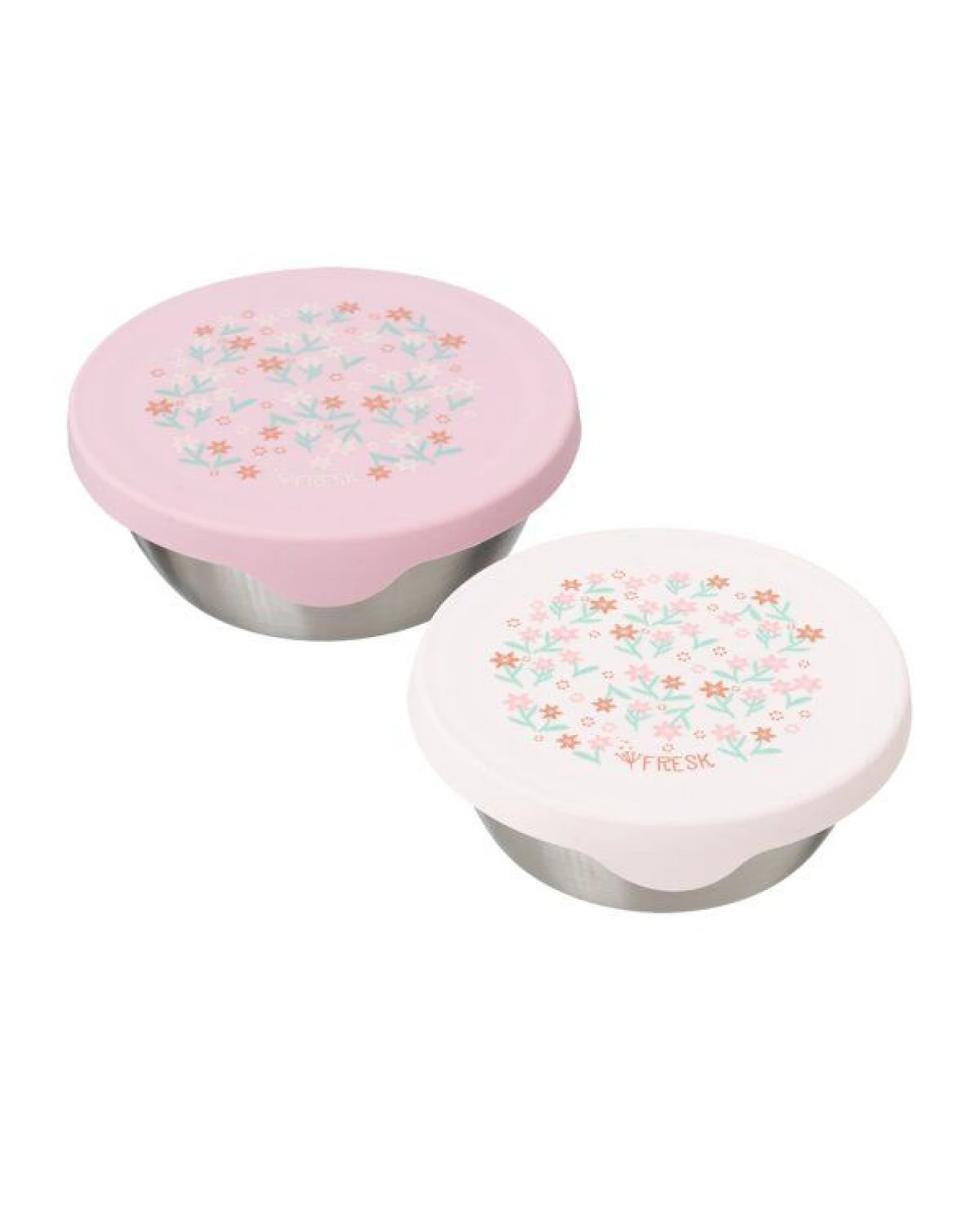 Fresk Snackbox-Set für Kinder – 2 Edelstahldosen mit Silikondeckel – Ansicht 2