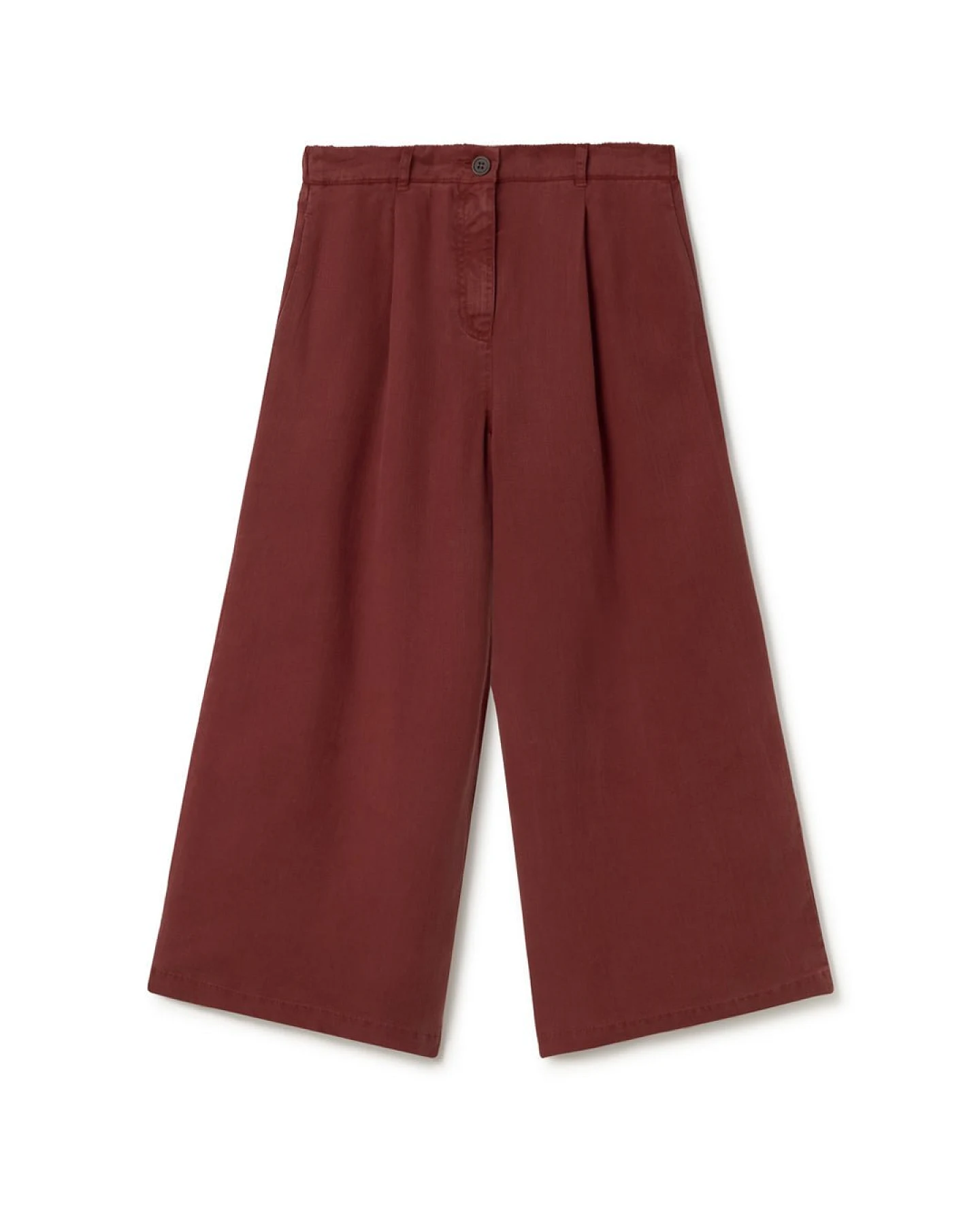 TWOTHIRDS Damen vegan Hose Nanpu Weinrot – Ansicht 2