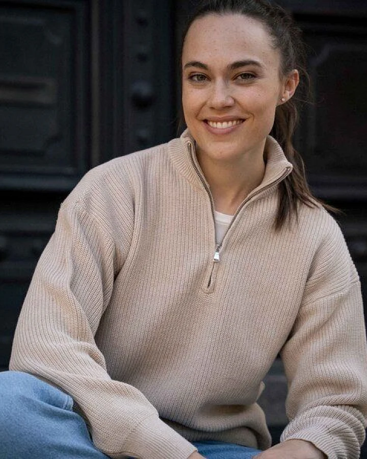 Vresh Clothing Elvira - Half-Zip Strickpullover aus Biobaumwolle