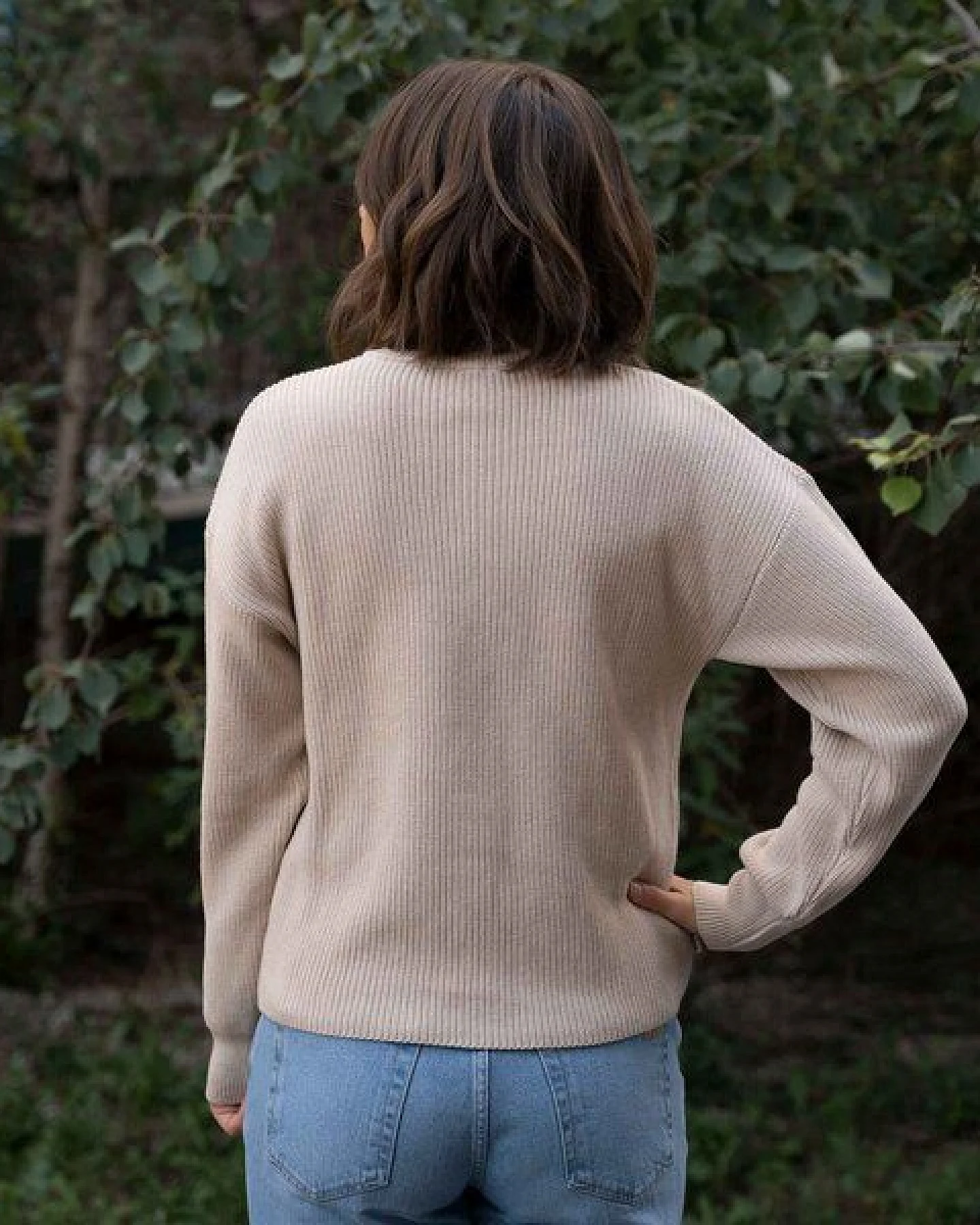 Vresh Clothing Elvira - Half-Zip Strickpullover aus Biobaumwolle – Ansicht 3