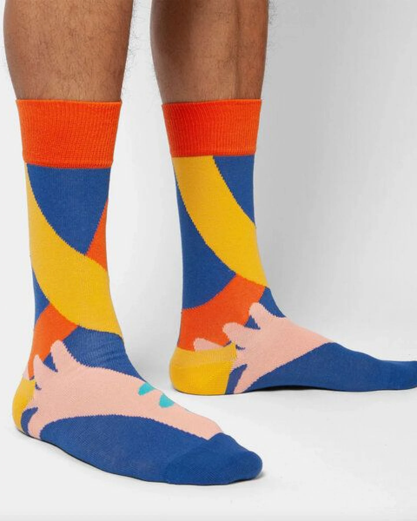 DillySocks Socken Hugging Hands aus Biobaumwoll-Mix – Ansicht 2