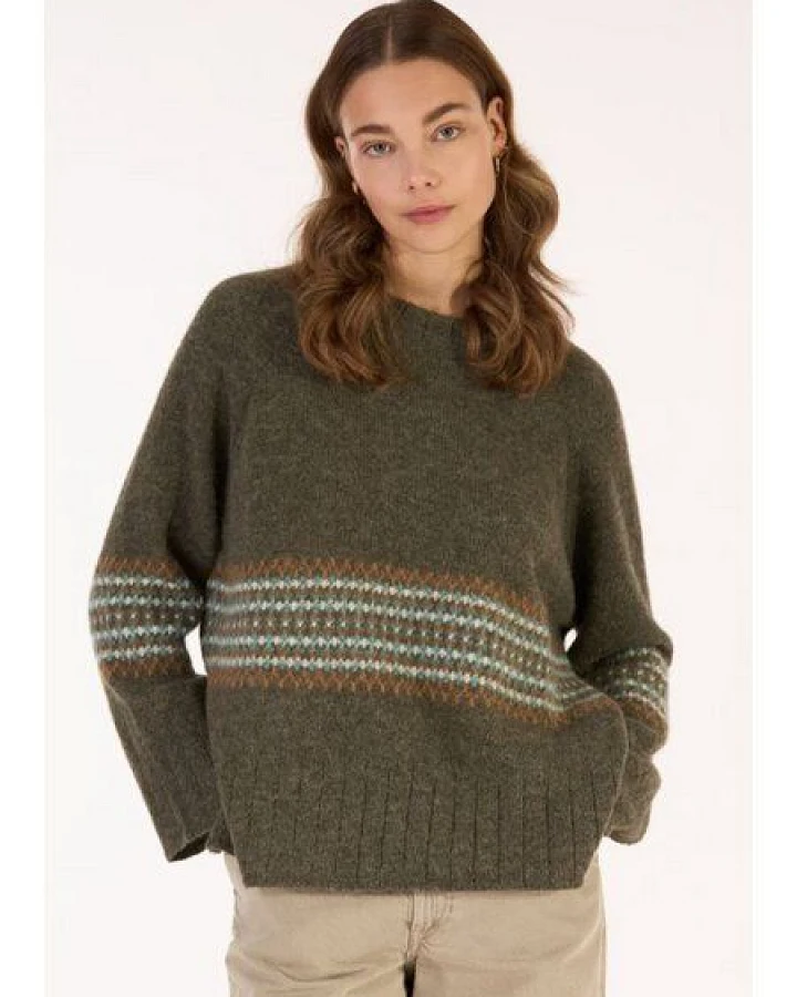 Les Racines Du Ciel Alpaka Jacquard Pullover Modell: Jane