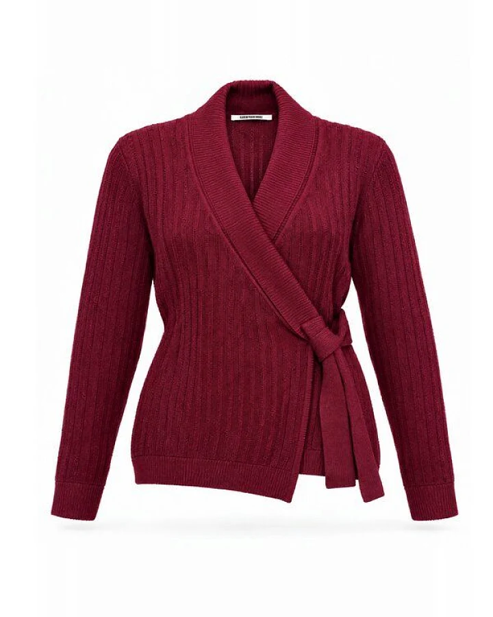 KARINFRAIDENRAIJ Cadigan wrap Bordeaux