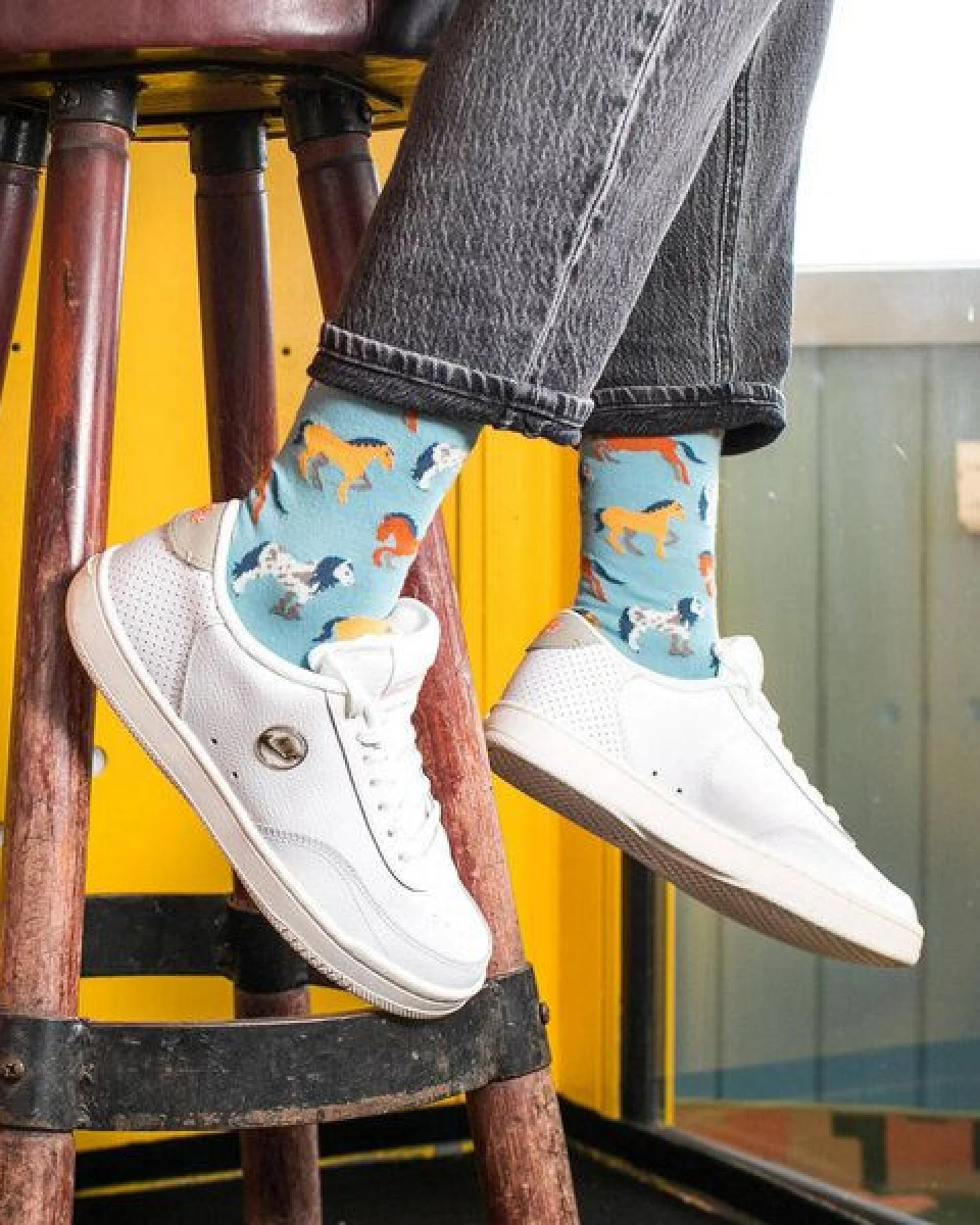DillySocks Socken Horse Jump aus Biobaumwoll-Mix – Ansicht 3