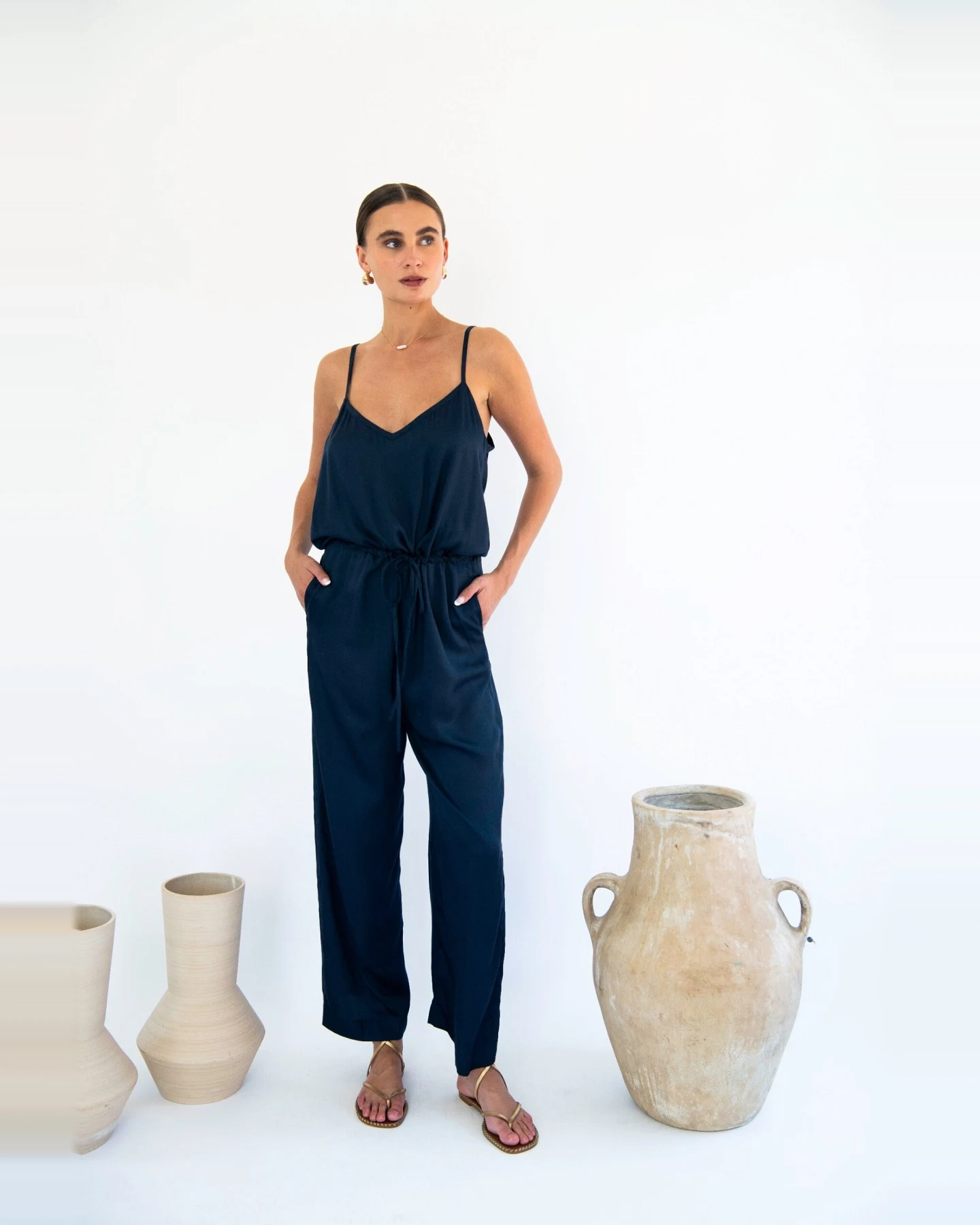 Neu Nomads Damen vegan Jumpsuit Melbourne Mitternacht – Ansicht 2