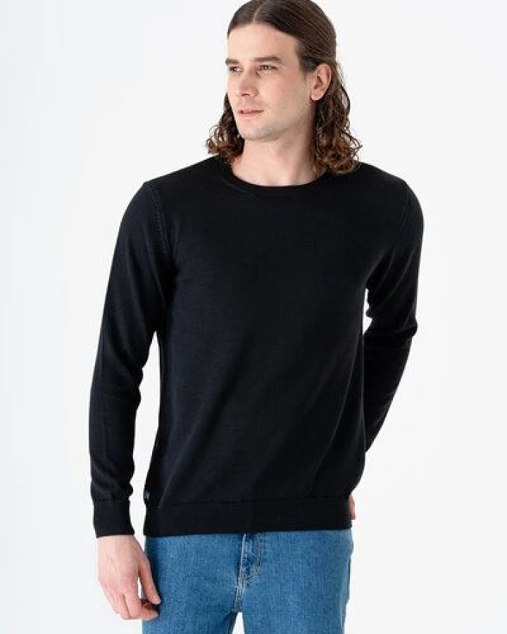 GORG Herren Rundhals-Strickpullover