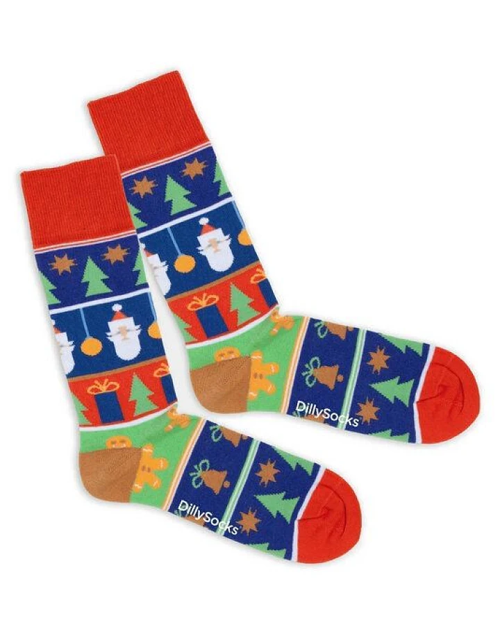 DillySocks Socken Hello Santa aus Biobaumwoll-Mix