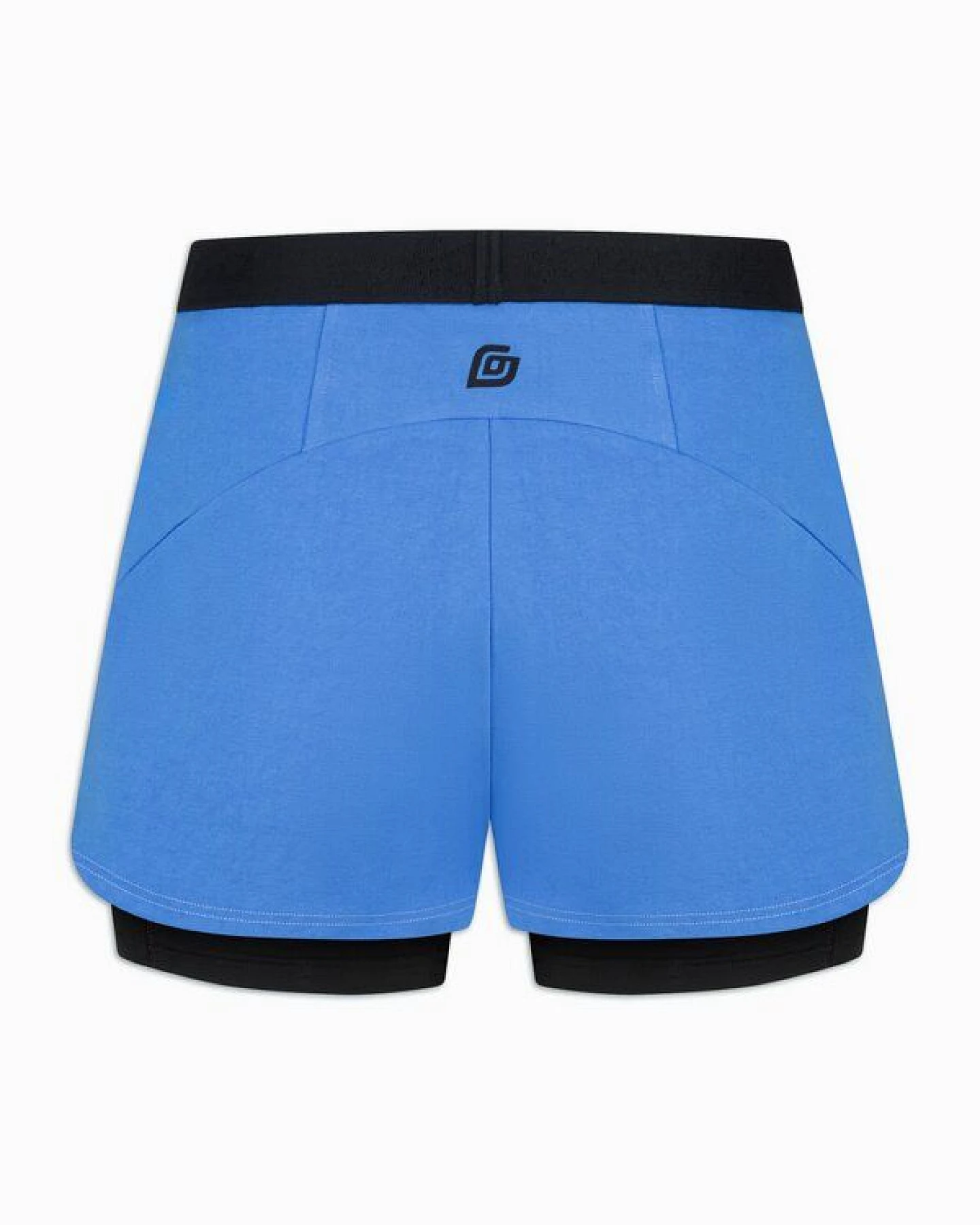 KiiGO Damen Laufshorts mit Innen-Tights - Blau – Ansicht 2