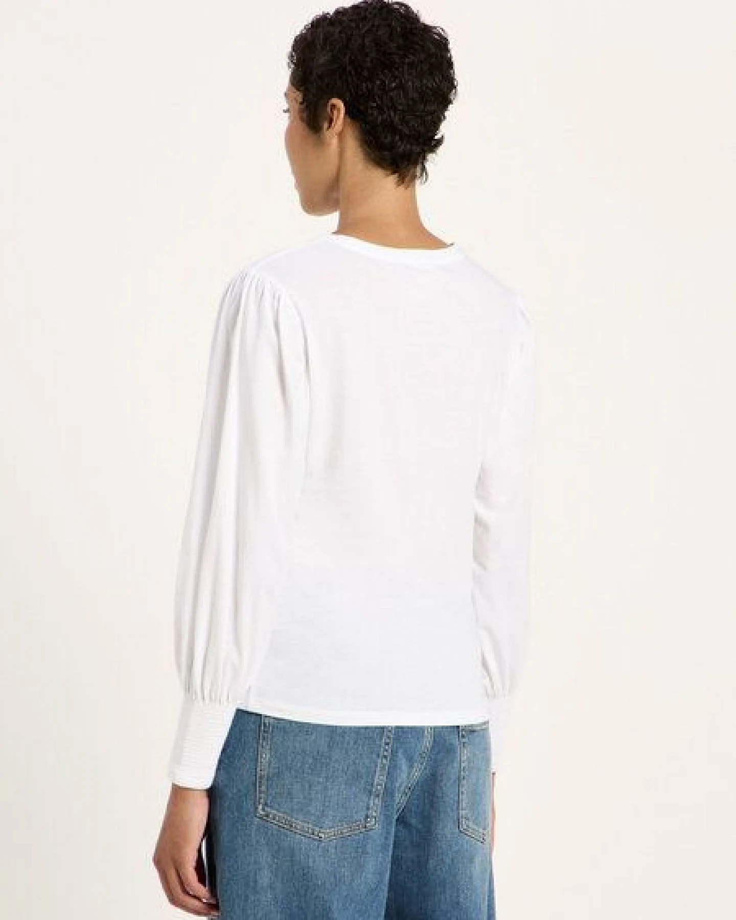 LANIUS Shirt mit gerafftem Ärmel (GOTS) aus Bio-Baumwolle – Ansicht 4
