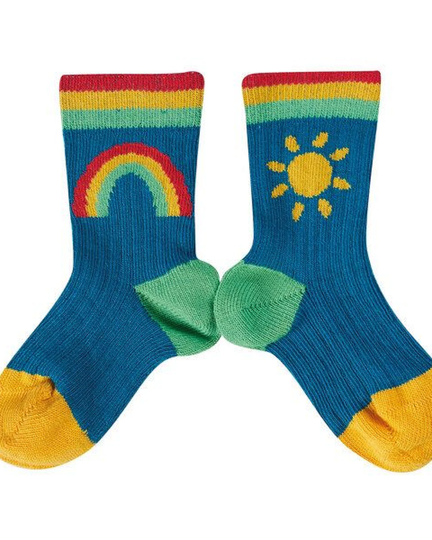 Frugi Bunte Ripp-Söckchen 2er-Pack aus Biobaumwolle – Ansicht 2