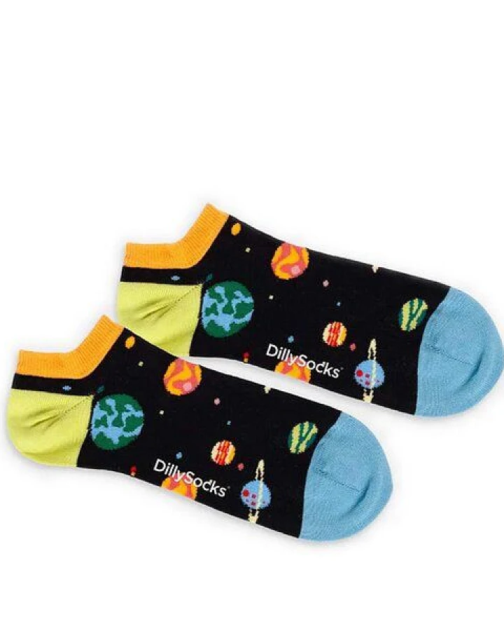 DillySocks Kurze Socken Outer Space aus Biobaumwoll-Mix