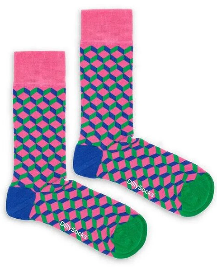 DillySocks Socken Luminous Dice aus Biobaumwoll-Mix