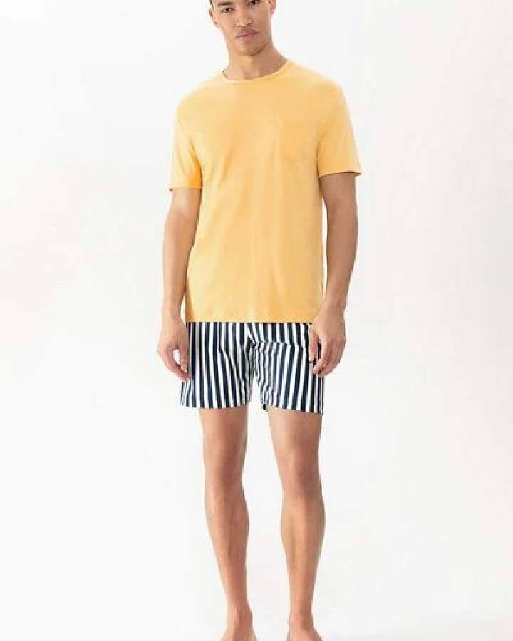Mey Herren Schlafanzug Pyjama kurz "Sun Stripes" Made-in-Green