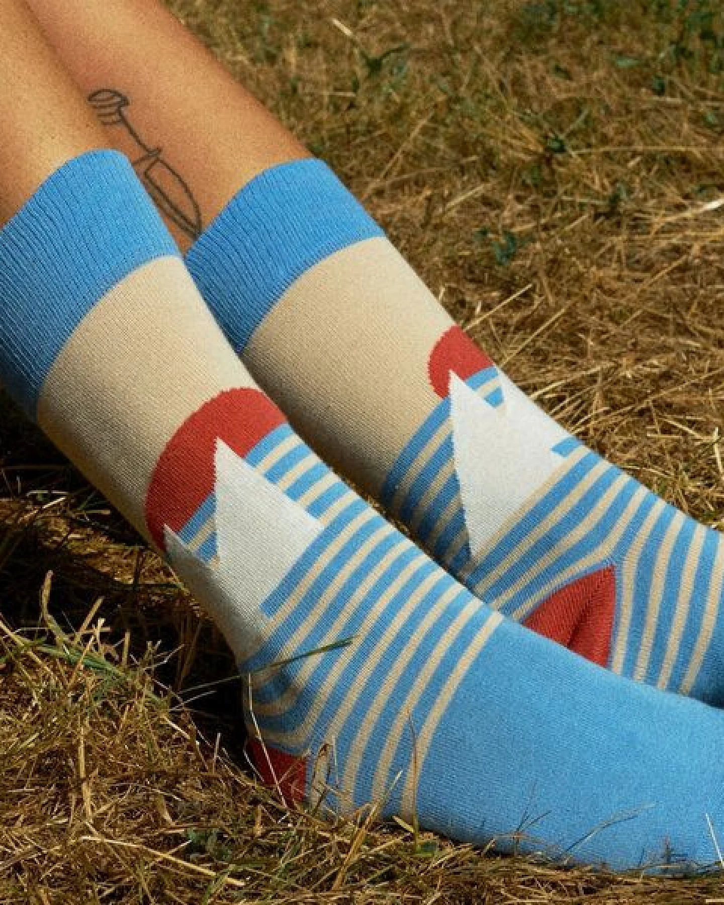 DillySocks Socken Abstract Sailing aus Biobaumwoll-Mix – Ansicht 2