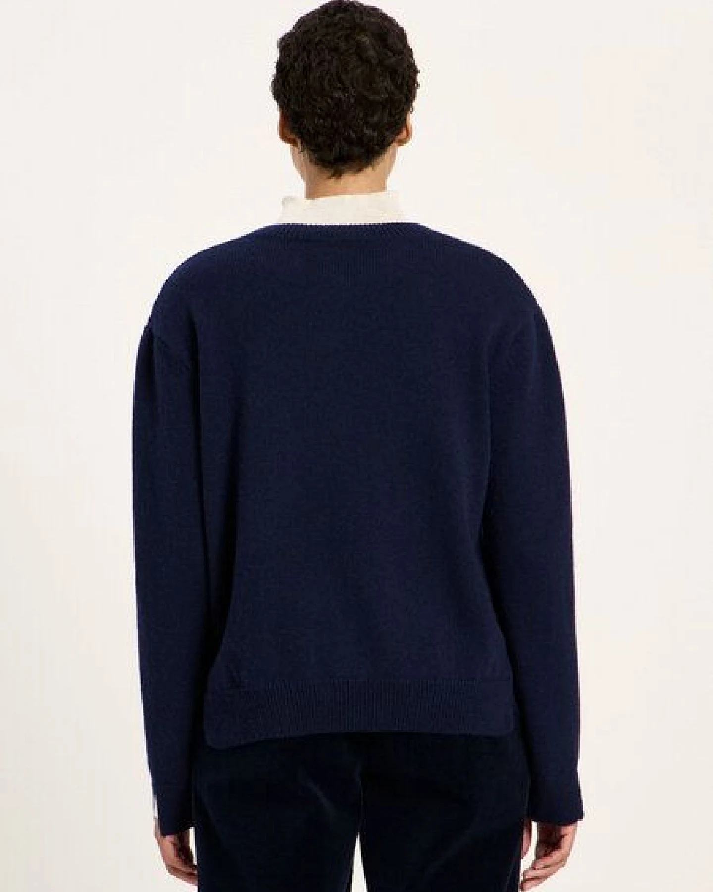 LANIUS Boxy Strickjacke (GOTS) aus Bio-Schurwolle und Bio-Baumwolle – Ansicht 4
