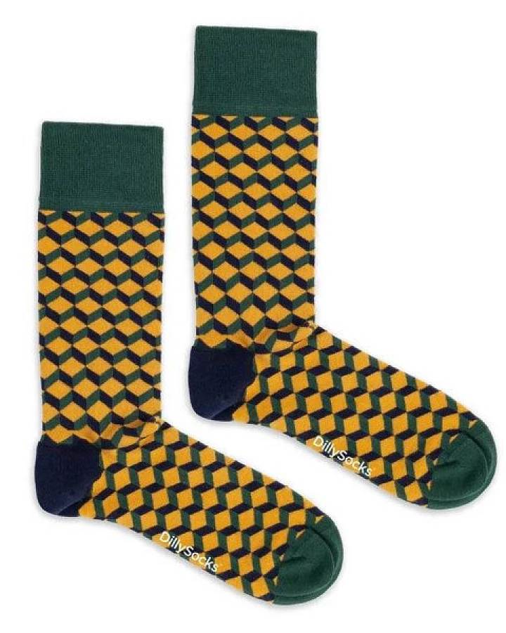DillySocks Socken Honey Dice aus Biobaumwoll-Mix