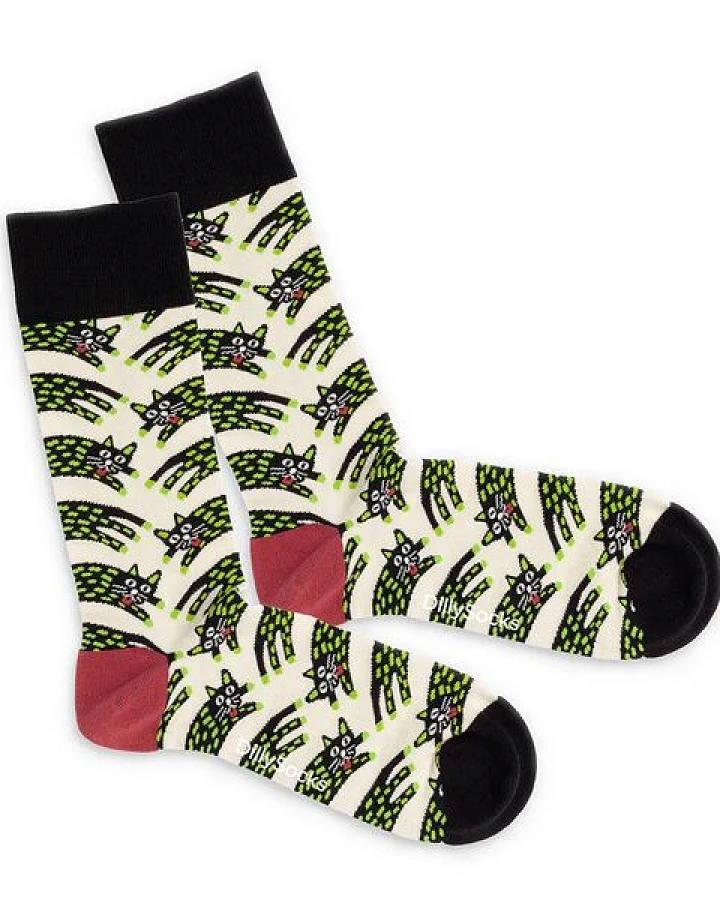 DillySocks Socken Scratch Cats aus Biobaumwoll-Mix